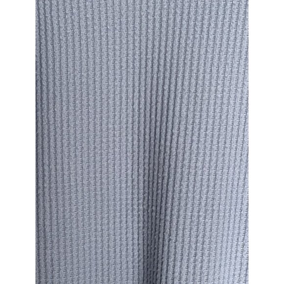 Urban Outfitters size M blue round neck waffle thermal soft cozy tunic top - Picture 3 of 8